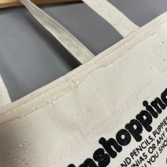 Vintage Spiegel The Unshopping Bag Canvas Tote Eclectic Retro 1970s Illustration - Picture 11 of 16